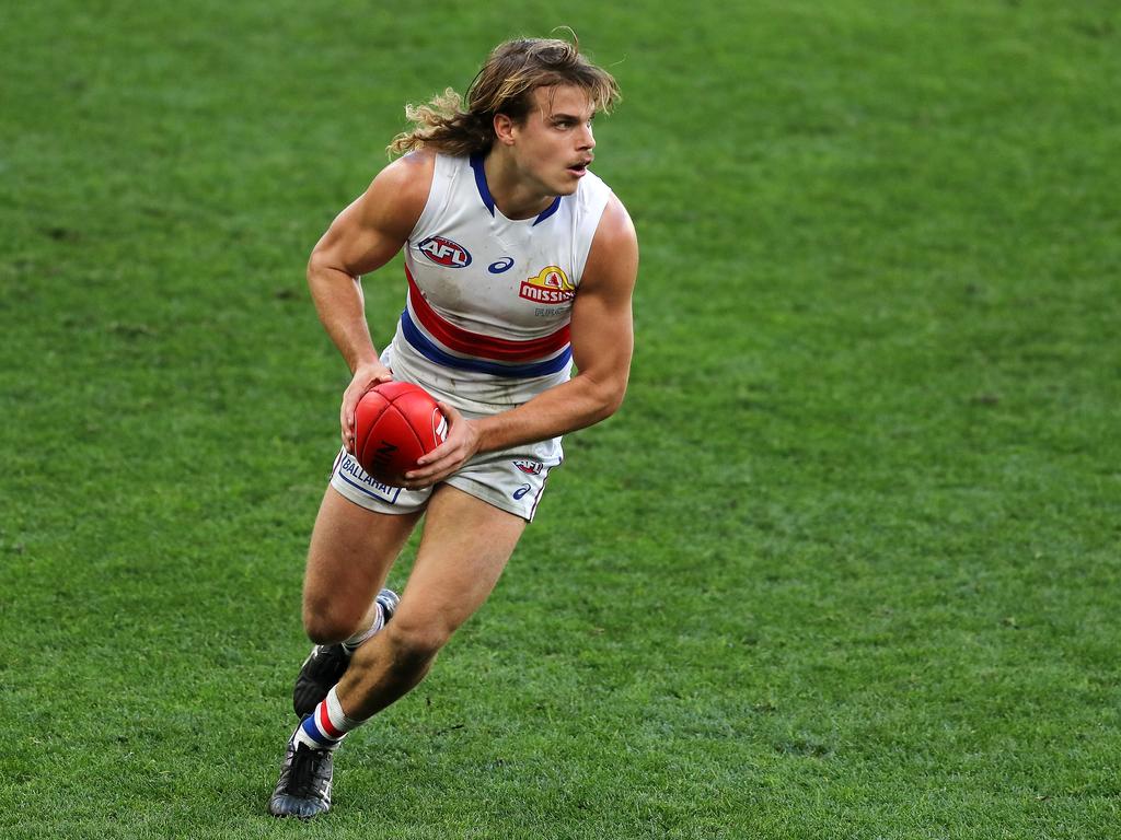 The mulleted one Bailey Smith continued his meteoric rise. Picture: AFL Photos/Getty Images