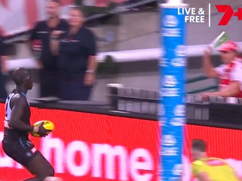 A teenager has been slammed for his “stupid” alleged act towards an AFL player. Picture: 7News
