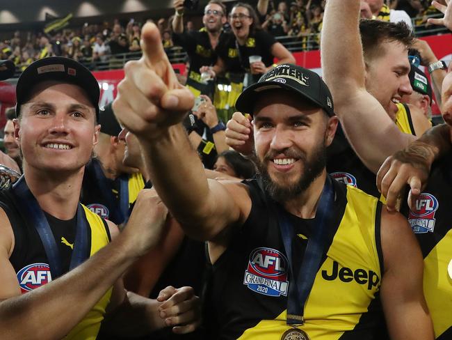 Richmond's Shane Edwards after the win 2020 AFL Grand Final match between the. Richmond Tigers and the Geelong Cats at the Gabba on October 24, 2020 in Brisbane, Australia.  Picture: Sarah Reed