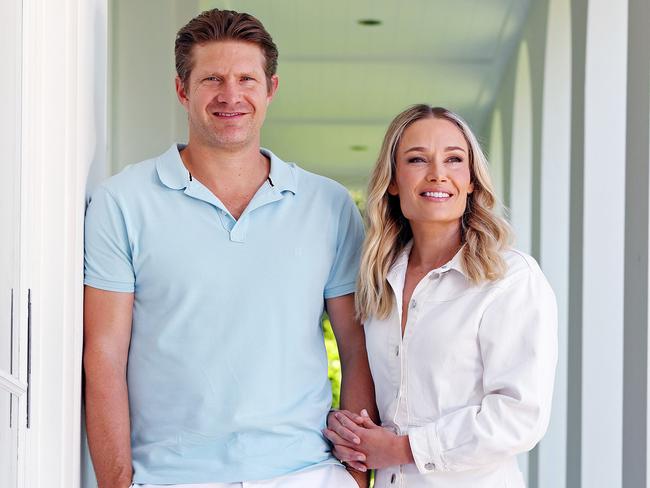 Shane Watson with his wife Lee. Picture: Sam Ruttyn