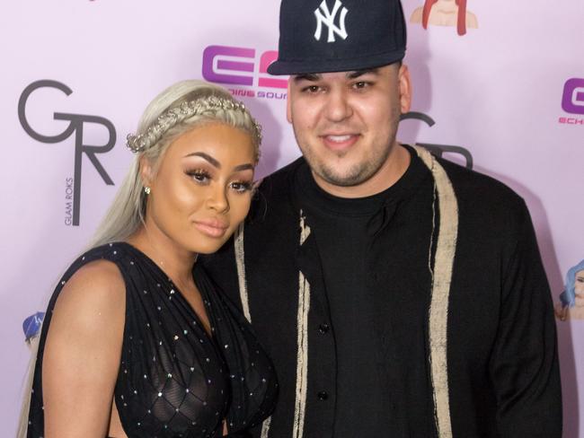 HOLLYWOOD, CA - MAY 10: Rob Kardashian and Blac Chyna arrive at her Blac Chyna Birthday Celebration And Unveiling Of Her 