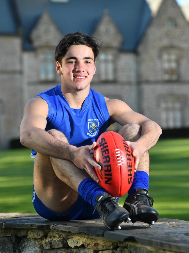 St Peter's College footballer Henry Nelligan. Picture: AAP/Keryn Stevens