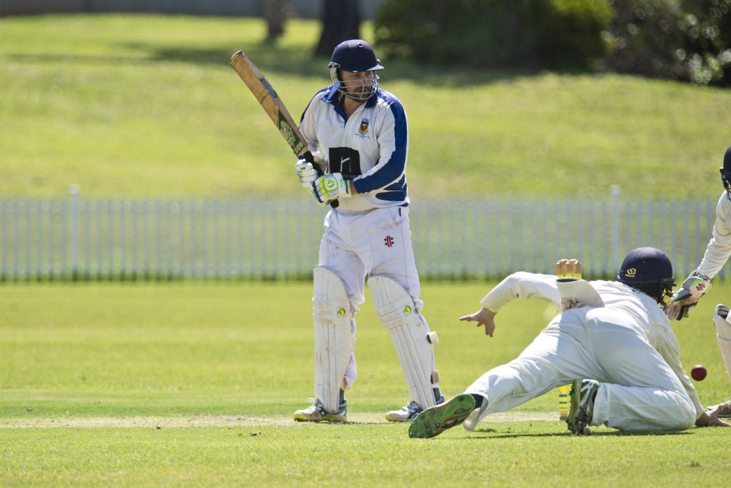 Alex Taylor bats for University against Northern Brothers Diggers in round eight A grade Toowoomba Cricket at Rockville Oval, Saturday, March 7, 2020. Picture: Kevin Farmer