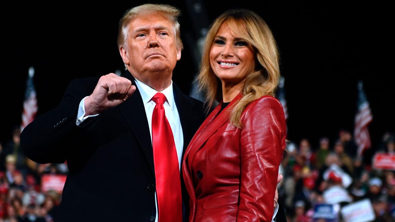 US President Donald Trump with his wife at a Georgia rally in early December when he still believed he could win. Picture: Andrew Caballero-Reynolds/AFP