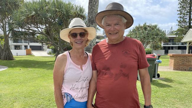 Lynley and James Douglas celebrating Christmas at La Balsa Park.