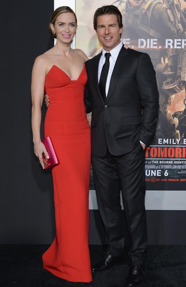 Emily Blunt and Tom Cruise glam up for the New York premiere.