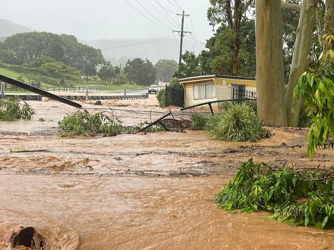 Flooding at Cedar Creek. Picture: Julie Van Der Pols