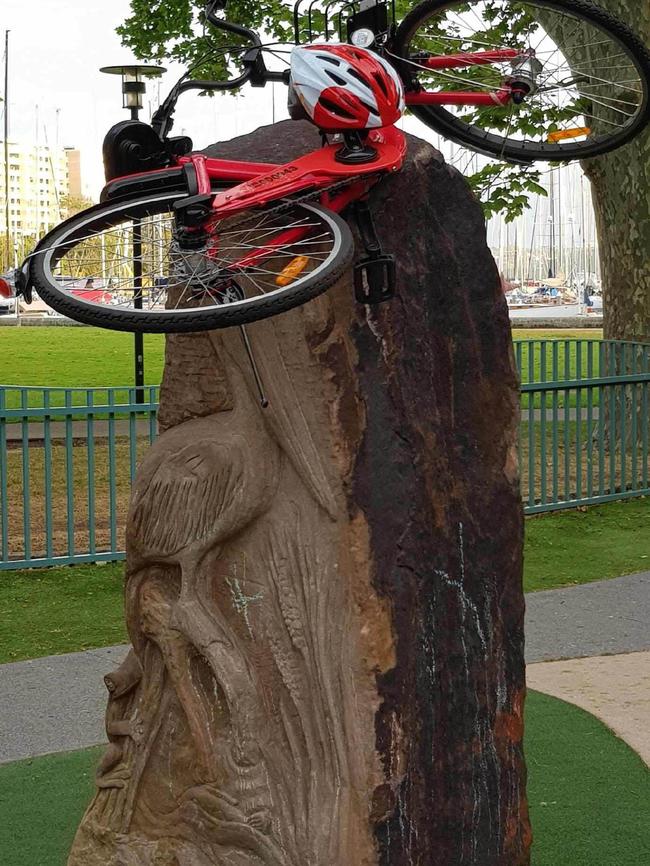 Former Mayor Sally Betts has seen a few of the bikes abandoned at Bondi Beach. Picture: Lois Brown.