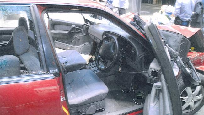 The car driven by Dimitrious Gargasoulas during the Bourke St massacre.