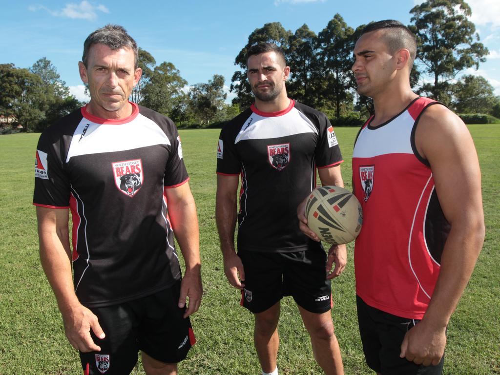 Kieran Vale (right) during his time with North Sydney. Picture: Jeff Herbert