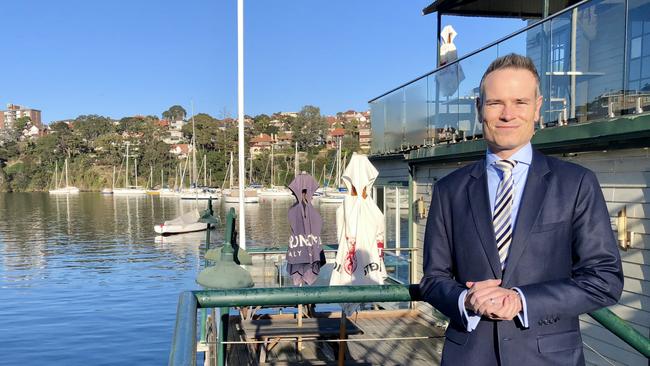 Tim James pictured at the Mosman Rowers Club.