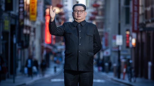 Howard X’s likeness to Kim Jong Un has helped shape his professional career for a decade. Picture: Jake Nowakowski