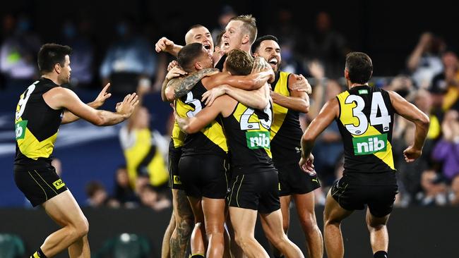 Richmond Tigers are the 2020 AFL Premiers. Picture: Quinn Rooney