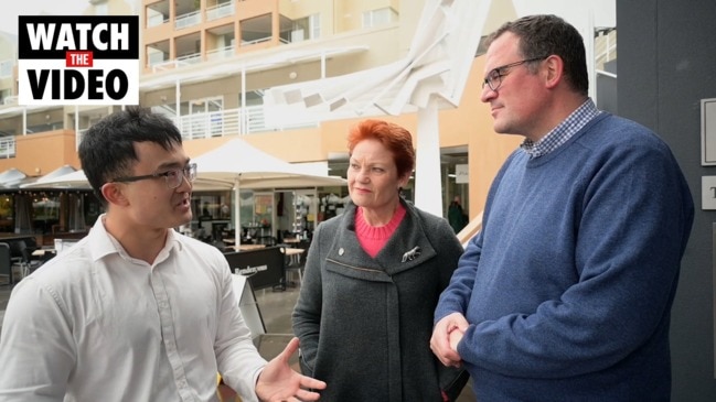 Pauline Hanson endorses Steve Mav in Hobart