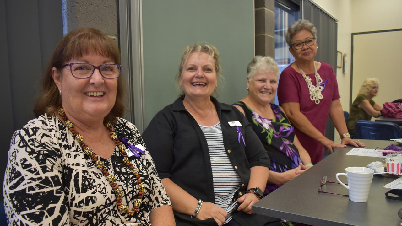 (L) Kerry Fullarton, Jenni Saunders, Andrea Raulins and Julie Leck enjoy International Women's Day Morning Tea at the Maryborough Neighbourhood Centre.