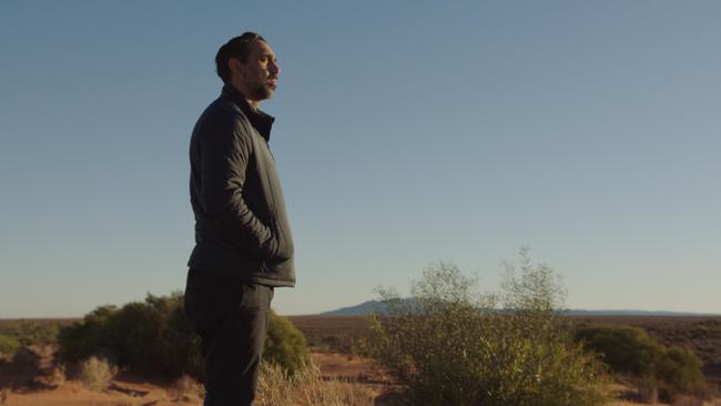 Adam Goodes in the documentary The Australian Dream