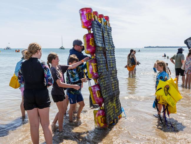 Darwin Beer Can Regatta at Mindil Beach, 2025. Picture: Pema Tamang Pakhrin