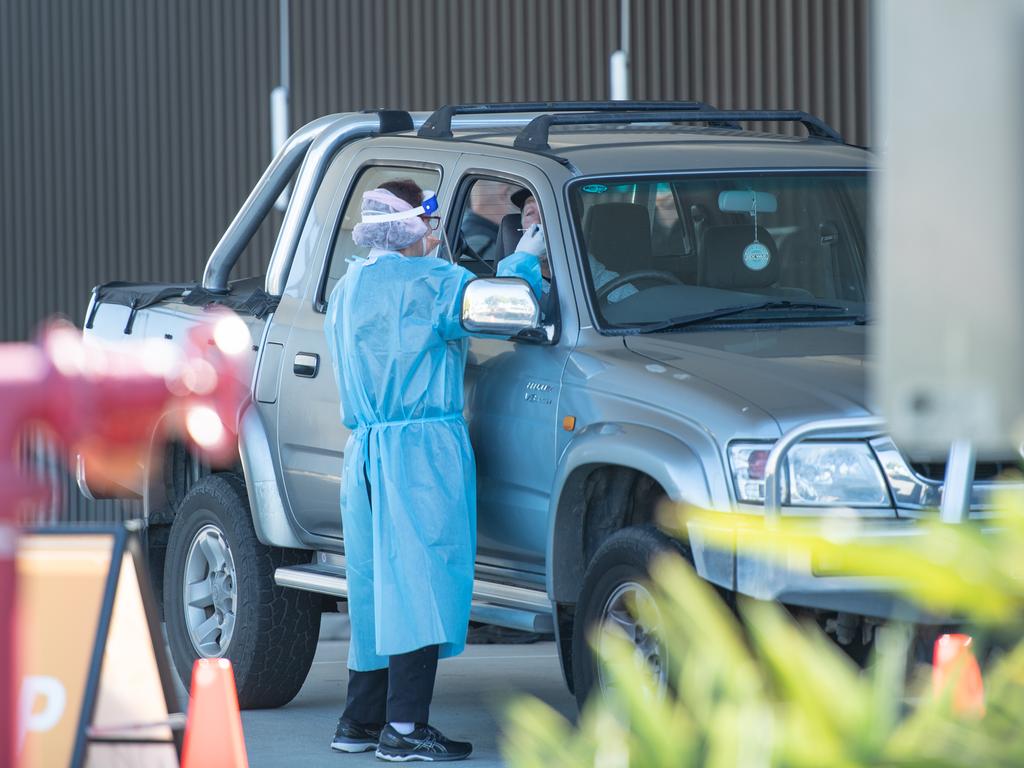 Covid test clinic at Caloundra. Picture: Brad Fleet