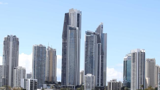 Surfers Paradise Hi Rise buildings, part of the Gold Coast Skyline. Picture Glenn Hampson.