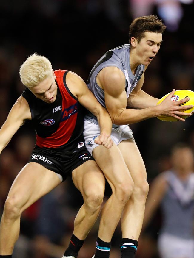 The future is bright for Port with Connor Rozee and Xavier Duursma set to graduate to the midfield in coming seasons. Picture: Michael Willson/AFL Photos via Getty Images