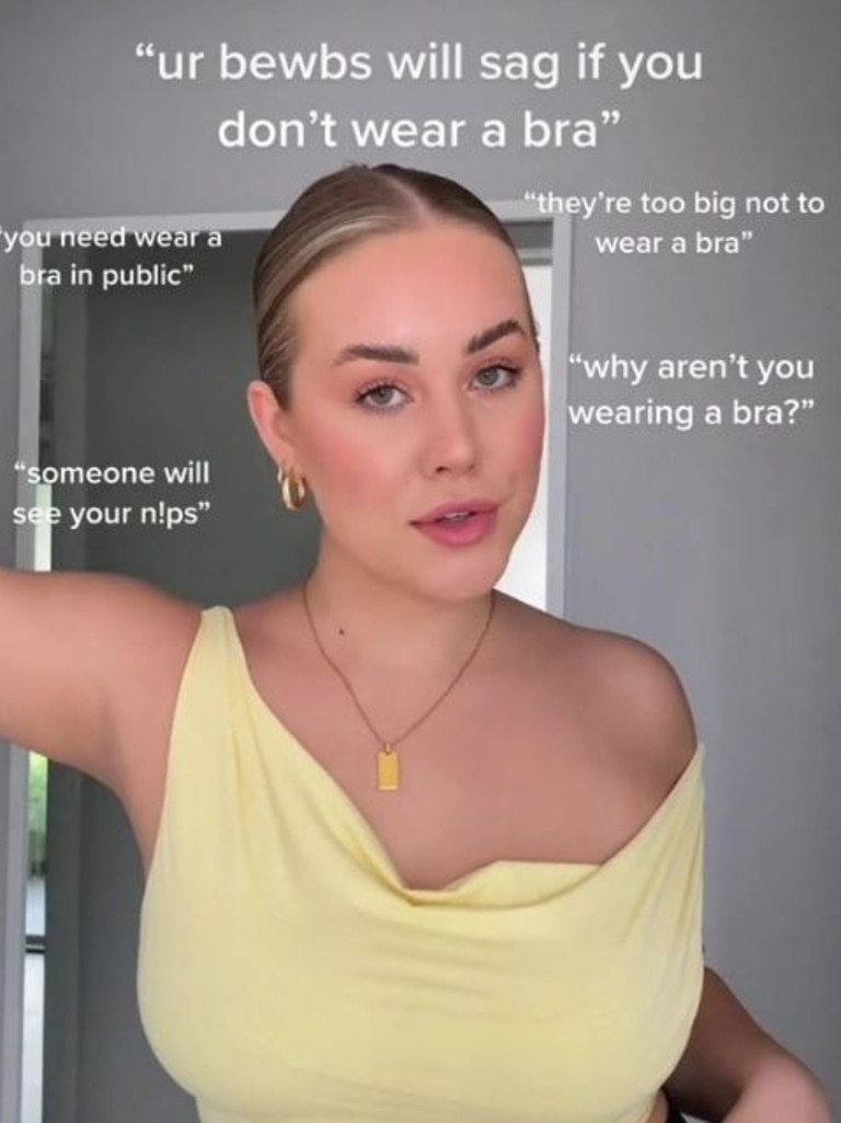 TikTok user Casee Brim says she has trained her F-cup boobs to be