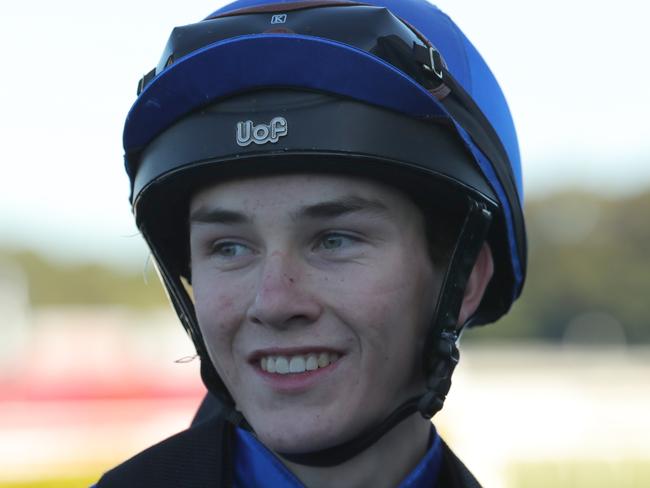 SYDNEY, AUSTRALIA - MAY 27: Zac Lloyd riding Yoshino wins Race 4 Taylor  during "Sporting Chance Cancer Foundation Raceday" - Sydney Racing at Royal Randwick Racecourse on May 27, 2023 in Sydney, Australia. (Photo by Jeremy Ng/Getty Images)