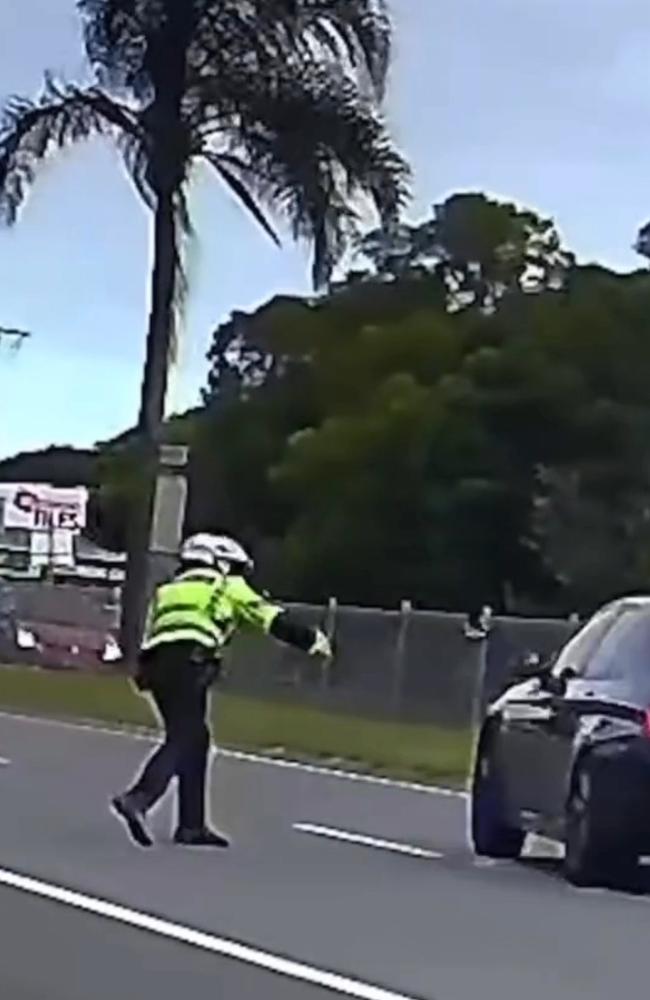 The incident happened on Nicklin Way in Bokarina on May 20. Picture: Nine News