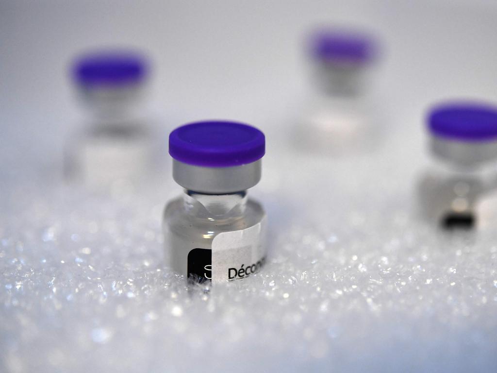 The Pfizer vaccine has to be kept at below-freezing temperatures. Picture: Fred Tanneau / AFP