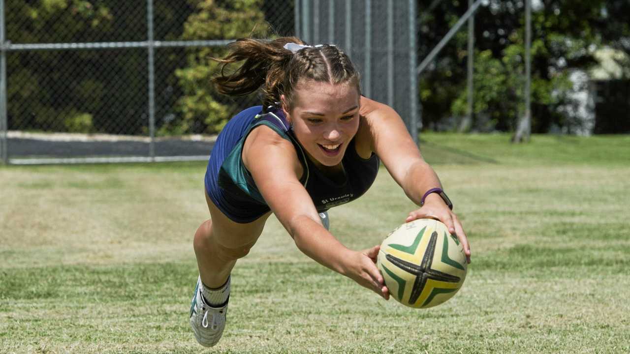 Touch football player Emily Ward has represented Queensland and Australia. Picture: Nev Madsen