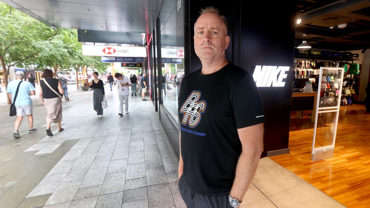 Nike store owner Shannon Aistrope is frustrated with the increase in crime in the Rundle Mall. Picture: Kelly Barnes