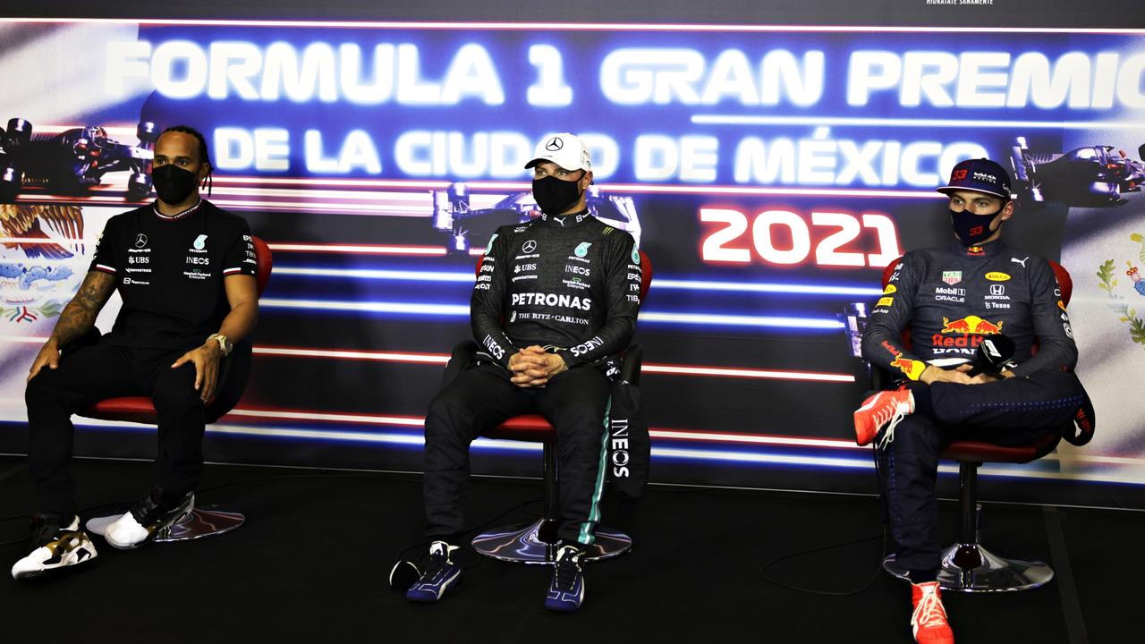 ポールポジション予選Valtteri Bottas、2位予選ルイスHamilton、3位予選Max Verstappen。 写真：グレンダンバ