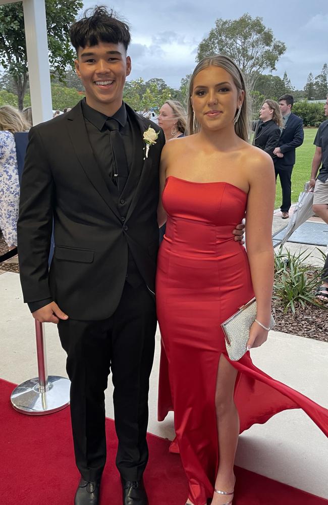 Jack and Marissa at the 2023 Mountain Creek State High formal.