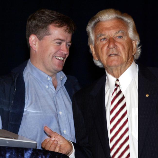 Shorten with former prime minister Bob Hawke.