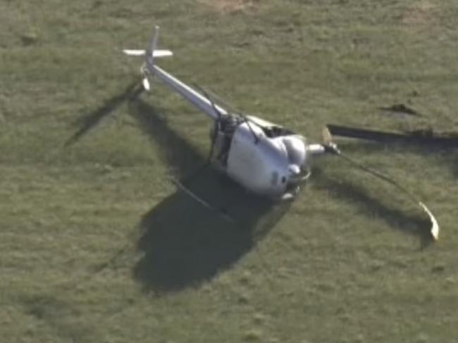 The helicopter was close to the ground when it ran into trouble, meaning that its occupants avoided injury.