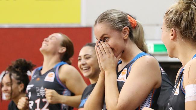 Townsville players during the presentations after their win.