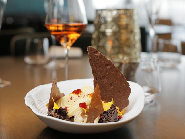 The chocolate and Kahlua mousse dessert. Picture: MATHEW FARRELL