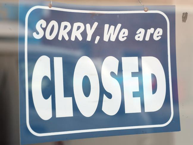 A closed sign in Canley Heights.Picture: Christian Gilles