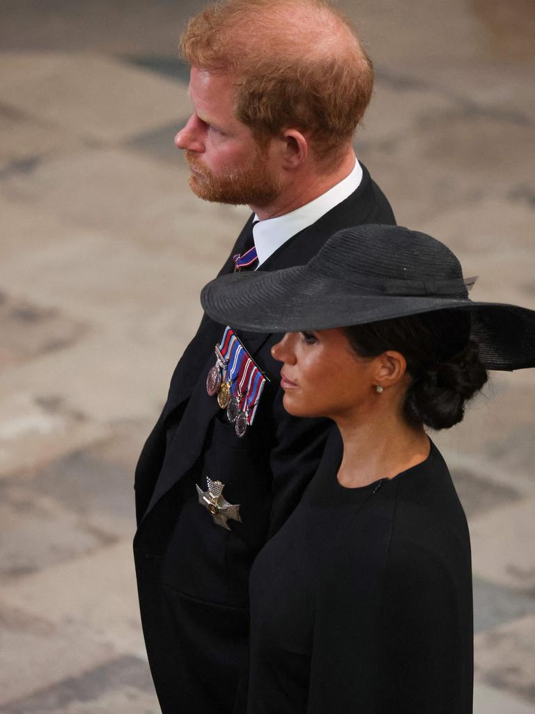 The couple pictured at the Queen’s funeral. Picture: PHIL NOBLE / POOL / AFP