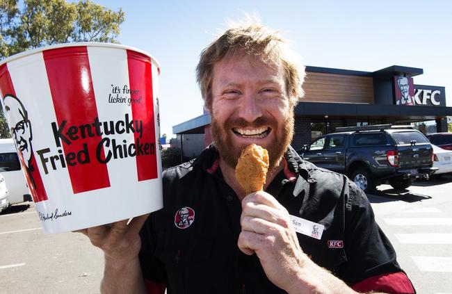 KFC Alice Springs franchisee Sam Edelman believes his fried chicken outlet is worthy of a Michelin star. Picture Chloe Erlich