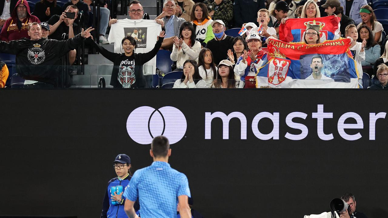 Djoker still had plenty of support. (Photo by Martin KEEP / AFP)