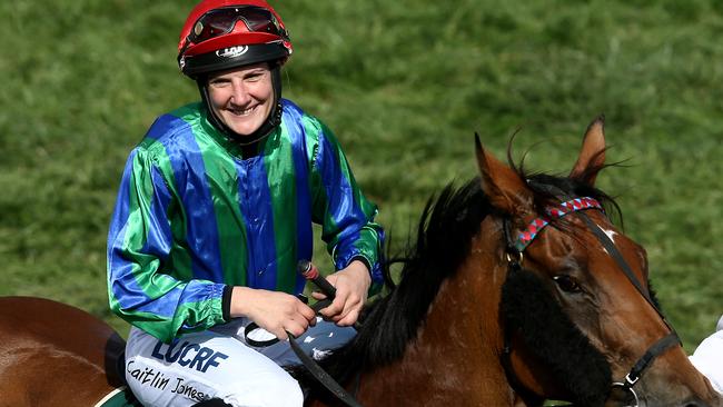 Caitlin Jones after a win at Oakbank in 2016. Picture: Mike Burton