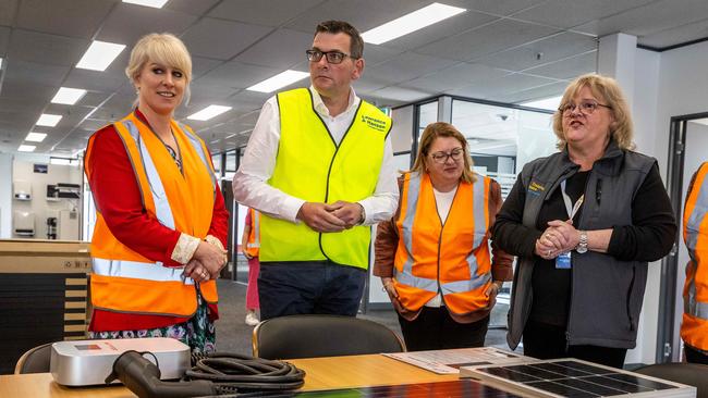 Andrews at a solar electrical company in Knoxfield. Picture: Jake Nowakowski