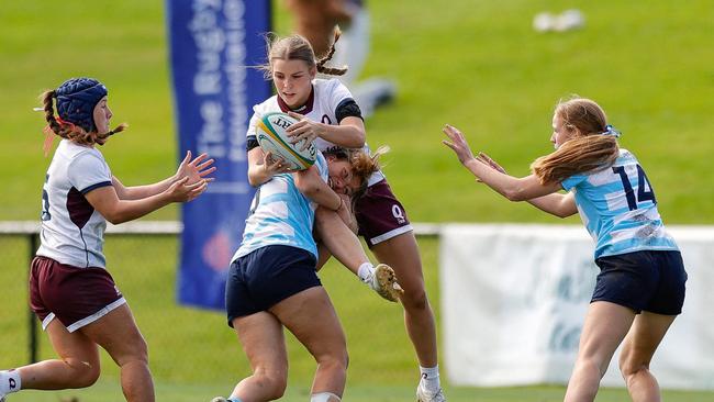 Action from the final day of the 2024 Australian Schools Rugby Championships. Picture: Rachel Wright/Anthony Edgar.