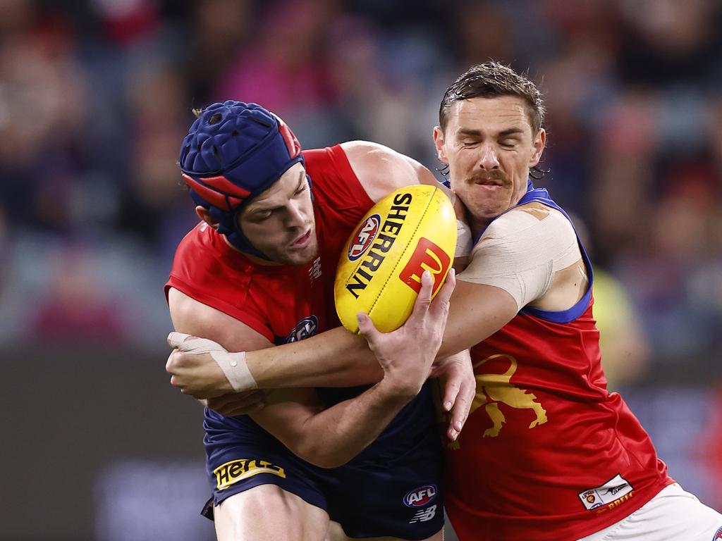 Despite his importance to the reigning premiers, Brayshaw’s future with the Melbourne team remains uncertain. Picture: Darrian Traynor/Getty Images