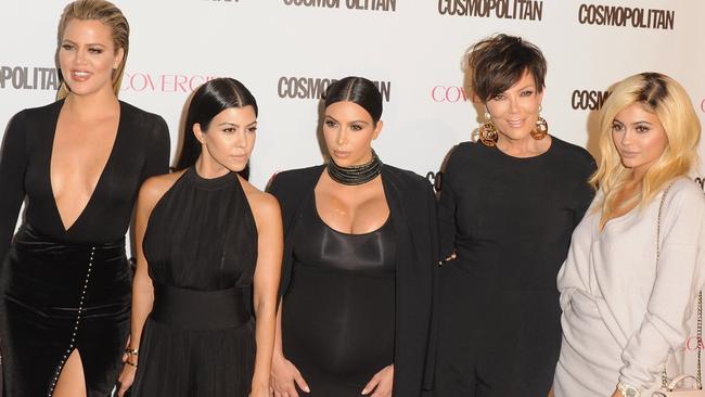 Khloe Kardashian, Kourtney Kardashian, Kim Kardashian West, Kris Jenner and Kylie Jenner in 2015.