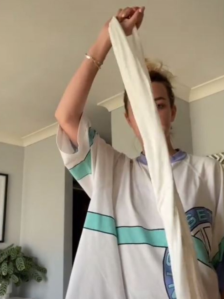 Brooklyn Taylor revealed she bought a $20 copy of an expensive designer dress. Picture: TikTok/Sooklyn