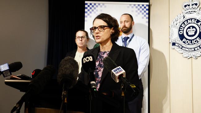 Detective Inspector Sonia Smith addresses the media in relation to the arrest and successful extradition of Rajwinder Singh from New Delhi, India, to Cairns via Melbourne. Rajwinder Singh left Australia for India the day after the body Toyah Cordingley was found on Wangetti Beach north of Cairns in Far North Queensland. He has been the key suspect in the alleged murder of Toyah Cordingley. Picture: Brendan Radke