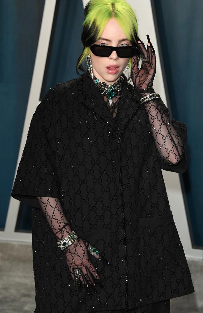 Billie’s green hair phase. Picture: Daniele Venturelli/WireImage