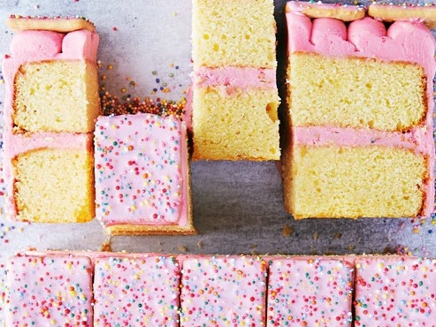 Fairy bread biscuit cake.