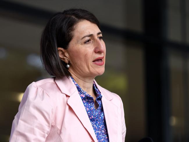 SYDNEY, AUSTRALIA - NCA NewsWire Photos JANUARY, 10, 2021: NSW Premier Gladys Berejiklian speaks to the media during a COVID-19 press conference in Sydney. New South Wales has recorded three new locally transmitted coronavirus cases overnight, with two of the cases close contacts to the Berala cluster and one a close contact of someone from the Northern Beaches. Picture: NCA NewsWire/Bianca De Marchi